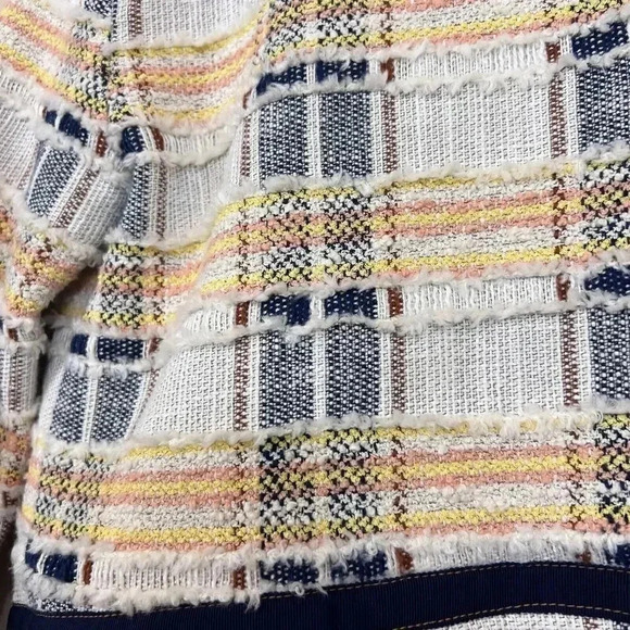 Veronica Beard Santiago Button Front Tweed Denim Jacket Womens Size 0 - Picture 9 of 16